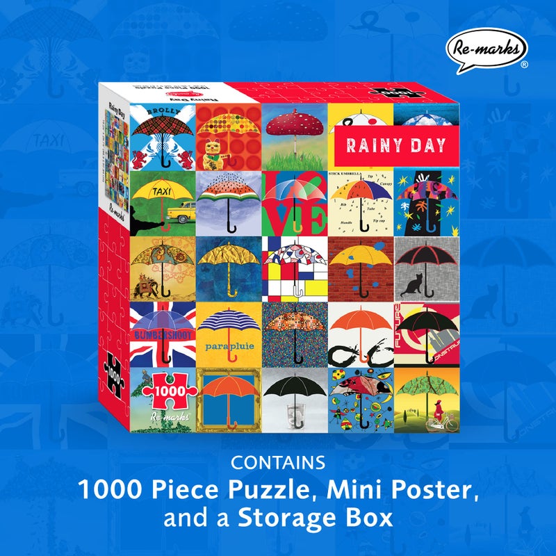 Re-marks Rainy Day Collage Puzzle, 1000-Piece Puzzle for All Ages - Image 2